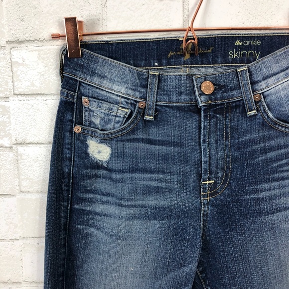 7 For All Mankind The Ankle Skinny Jeans - Picture 2 of 8